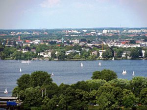 Hamburg – Blick auf die Alster