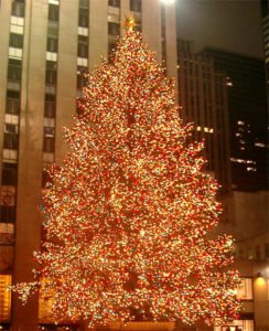 Weihnachtsbaum am Rockefeller-Center in New York